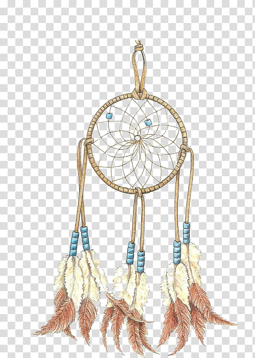 Dreamcatcher, brown and white dream catcher transparent background PNG clipart
