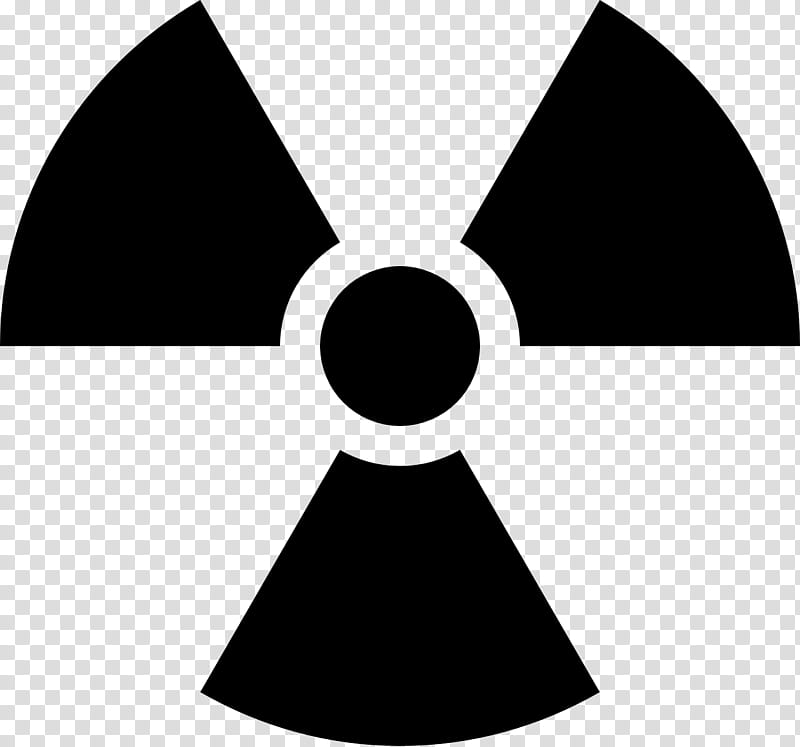Radiation Symbol, Radioactive Decay, Hazard Symbol, Biological Hazard, Sign, Radiation Exposure, Ionizing Radiation, Blackandwhite transparent background PNG clipart