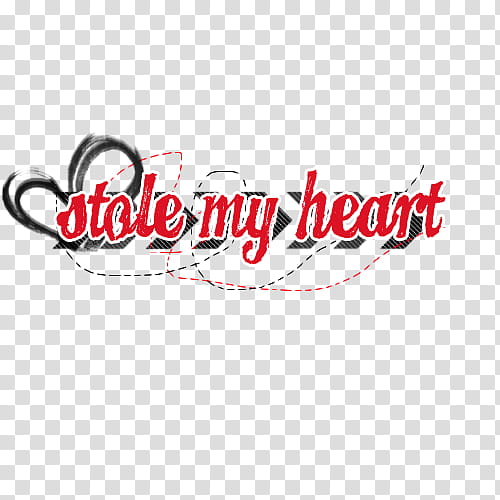 Textos, red stole my heart text artwork transparent background PNG clipart