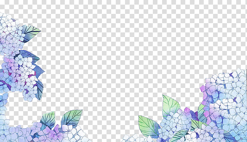 s, purple hydrangeas border illustration transparent background PNG clipart