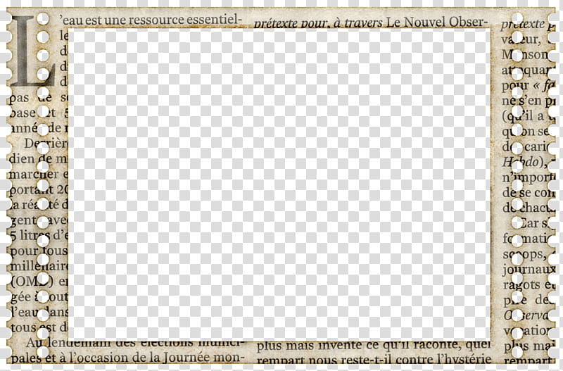 PART Element Frames Text, brown newspaper frame transparent background PNG clipart