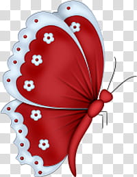 red and white butterfly illustration transparent background PNG clipart