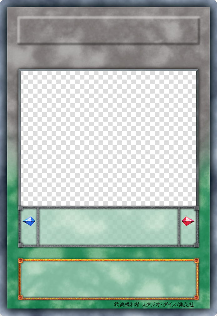 JP YGO Series  Devamped Blanks, green trading card illustration transparent background PNG clipart