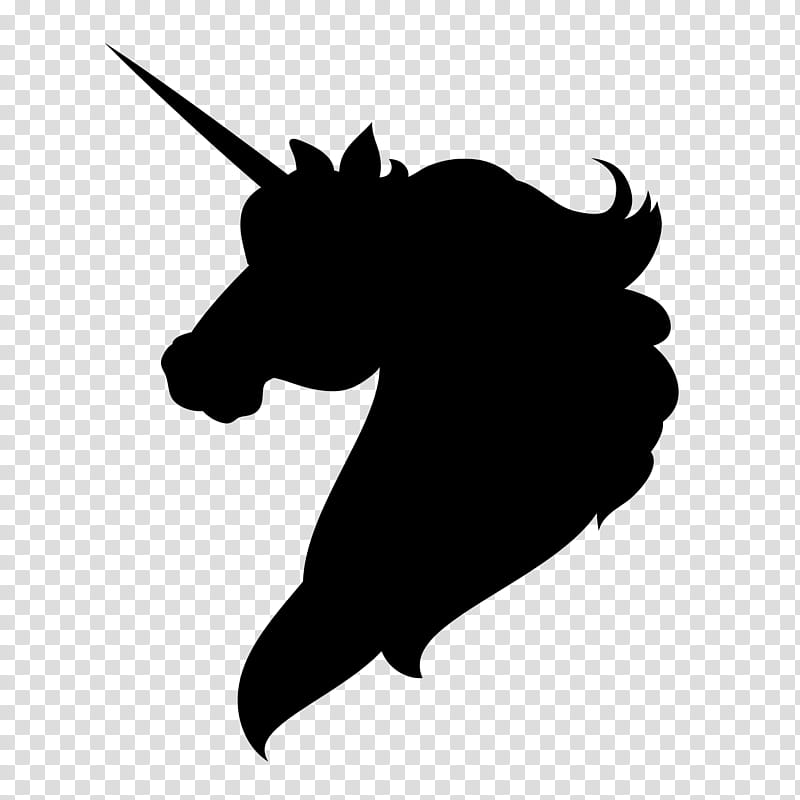 Facebook Silhouette, Decal, Tattoo, Sticker, Kshg, Unicorn, Head, Blackandwhite transparent background PNG clipart