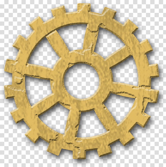 Steampunked Scrap Kit Freebie, brass-colored wheel illustration transparent background PNG clipart