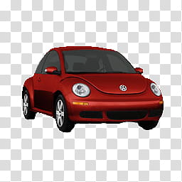 VW Beetle Icons, Beetle-Salsa Red, red Volkswagen Beetle transparent background PNG clipart