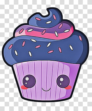 cartoon violet purple mushroom,  Cartoon, Cupcake transparent background PNG clipart thumbnail