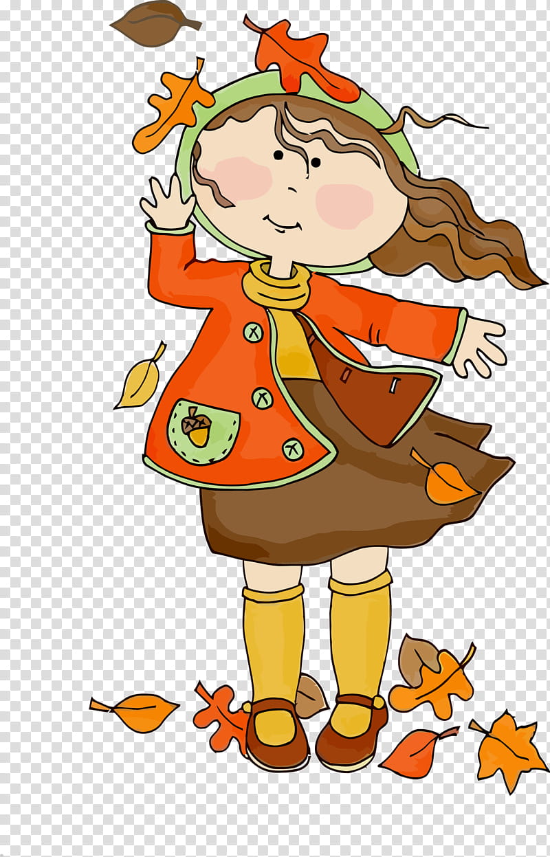 fall leaf autumn leaf leaves, Cartoon, Happy transparent background PNG clipart