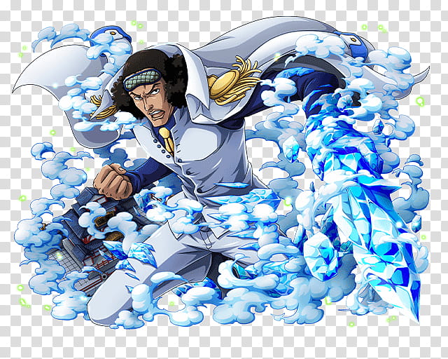 KUZAN AKA ADMIRAL AOKIJI, One Piece male character illustration transparent background PNG clipart