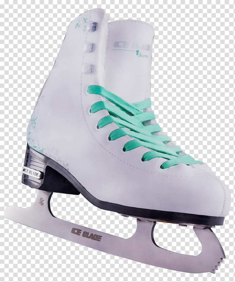 figure skate ice hockey equipment footwear ice skate shoe, Watercolor, Paint, Wet Ink, Ice Skating, Sports Equipment, Athletic Shoe, Skate Guard transparent background PNG clipart