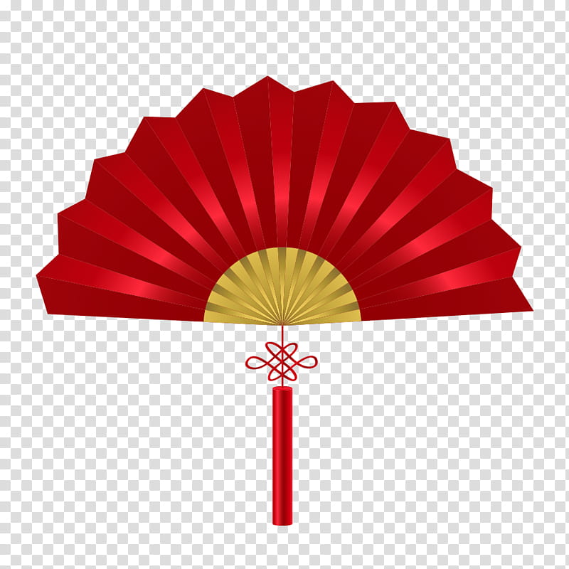Chinese New Year Red, China, Hand Fan, Festival, Creativity, Chinoiserie, Flower, Decorative Fan transparent background PNG clipart