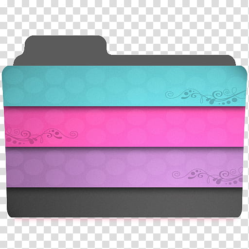 Carpetas, teal, pink, and purple folder icon transparent background PNG clipart