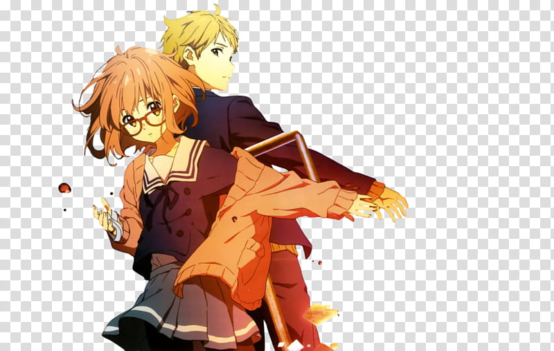 Render Kyoukai no kanata Mitsuki and Mirai, two anime characters  transparent background PNG clipart