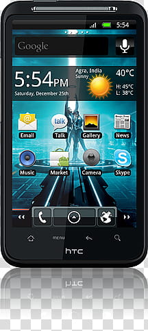 Tron Legacy HTC Desire HD, black HTC Android smartphone transparent background PNG clipart
