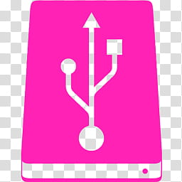 MetroID Icons, pink USB port icon transparent background PNG clipart
