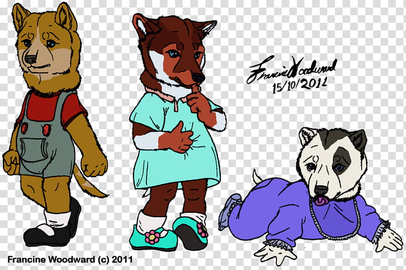 Tazz, Mary, and Danny Anthro Pups transparent background PNG clipart