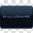Verglas Icon Set  Blackout, Millionaire, black background with millionaire text overlay transparent background PNG clipart