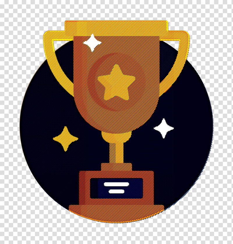 Award icon Trophy icon Soccer icon, Yellow, Symbol, Logo, Emblem transparent background PNG clipart