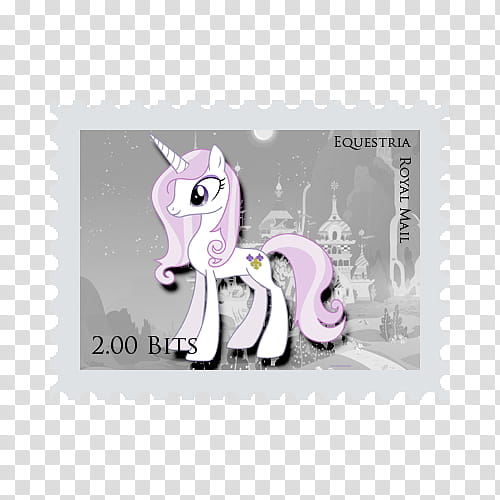 Pony Stamps , . Bits Equestria Royal Mail postage stamp transparent background PNG clipart