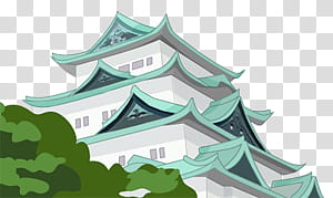 Travel scape, white and green building illustration transparent background PNG clipart