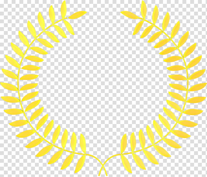 Circle Logo, Laurel Wreath, Bay Laurel, Olive Wreath, Olive Branch, Diploma, Yellow, Line transparent background PNG clipart