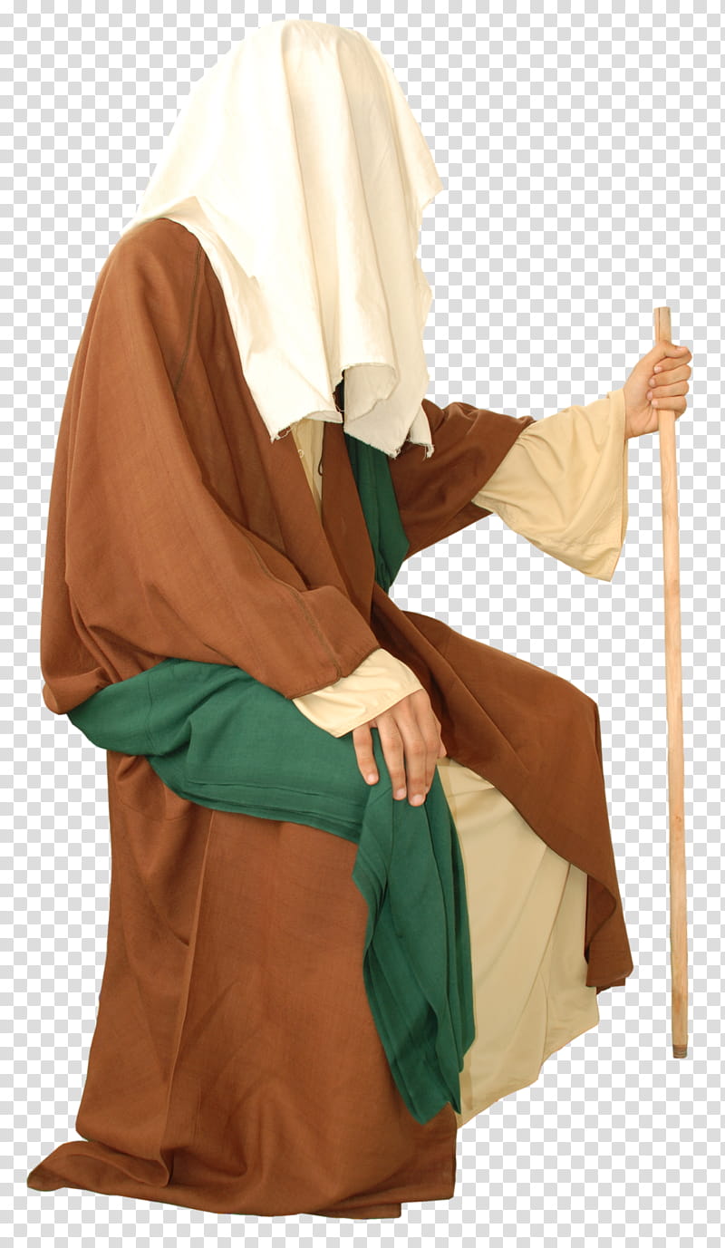 Arab old style clothes , monk holding stick illustration transparent background PNG clipart