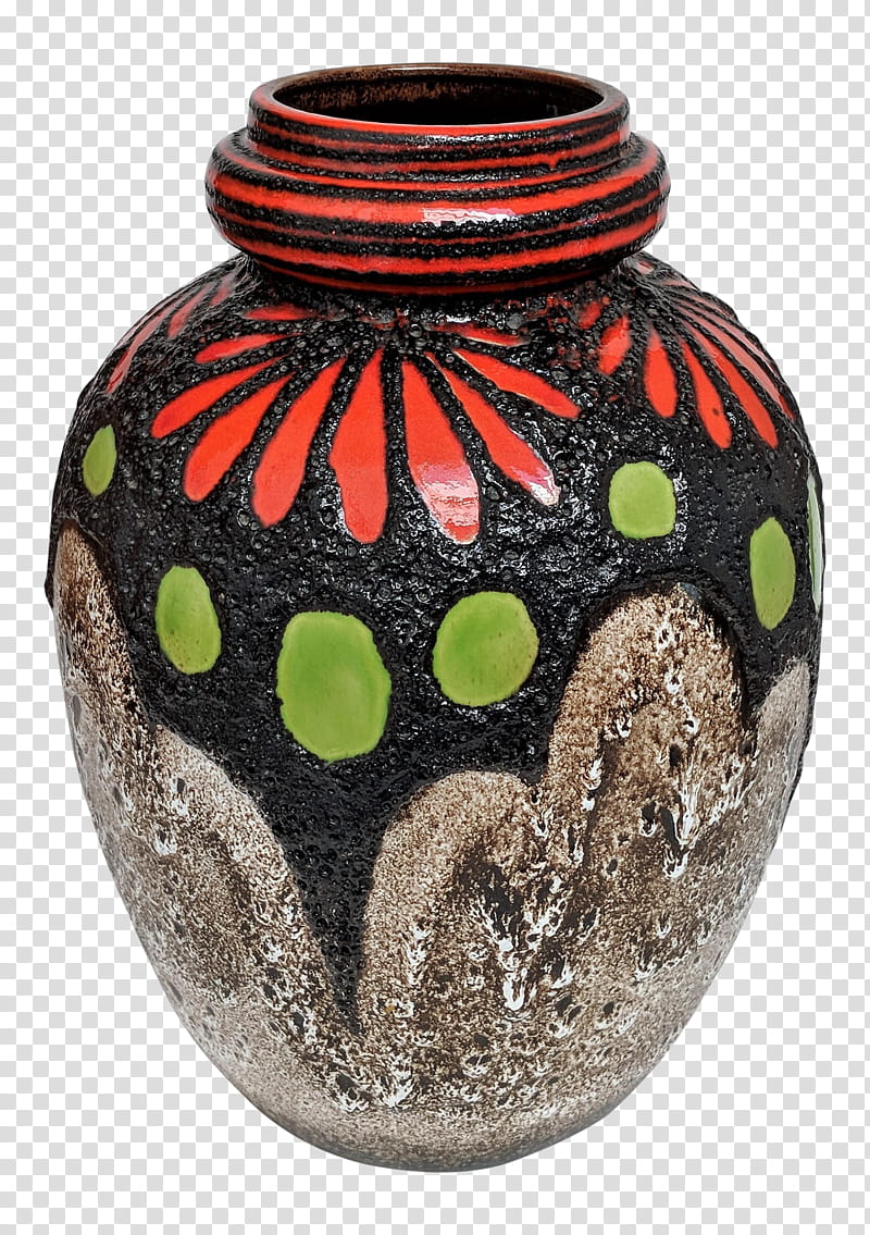 Modern, Vase, Ceramic, Scheurich, Ceramic Vase, Earthenware, Pottery, Midcentury Modern transparent background PNG clipart