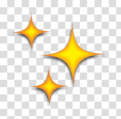 Emoji, three yellow stars graphic transparent background PNG clipart