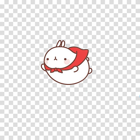 white and red bunny illlustration transparent background PNG clipart