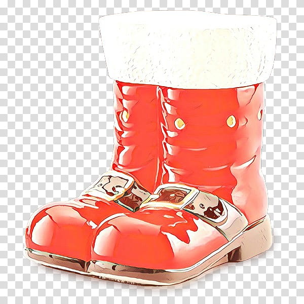 Santa claus, Cartoon, Footwear, Red, Boot, Shoe, Pint Glass, Drinkware transparent background PNG clipart