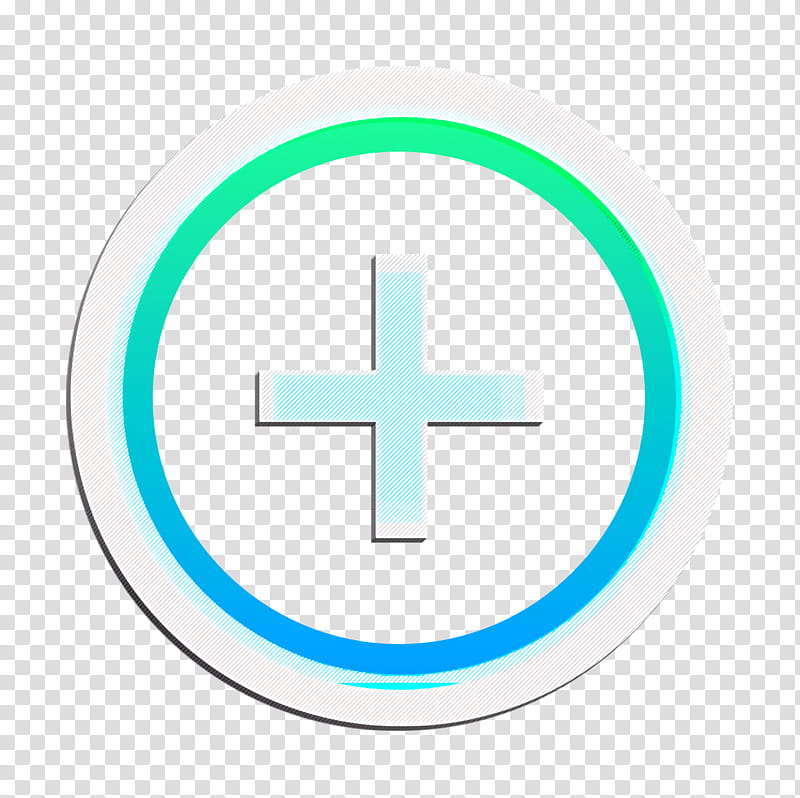 UI-UX Interface icon Plus icon, UIUX Interface Icon, Logo, Turquoise, Circle, Azure, Symbol, Electric Blue transparent background PNG clipart