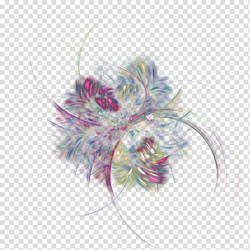 Fractal , multicolored floral transparent background PNG clipart
