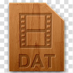 Wood icons for file types, dat, gallery file icon transparent background PNG clipart