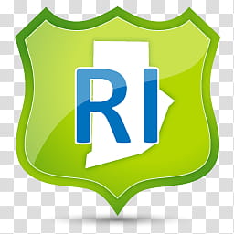 US State Icons, RHODE-ISLAND, white, blue, and green RI icon transparent background PNG clipart