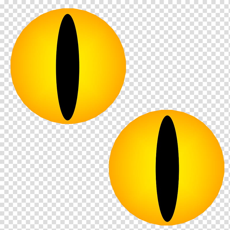 pair of yellow monster eyes transparent background PNG clipart