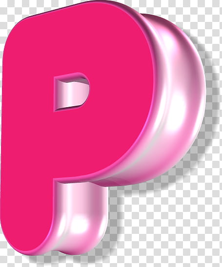 pink P free standing letter transparent background PNG clipart