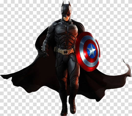 Batman W Capt Americas Shield Render transparent background PNG clipart