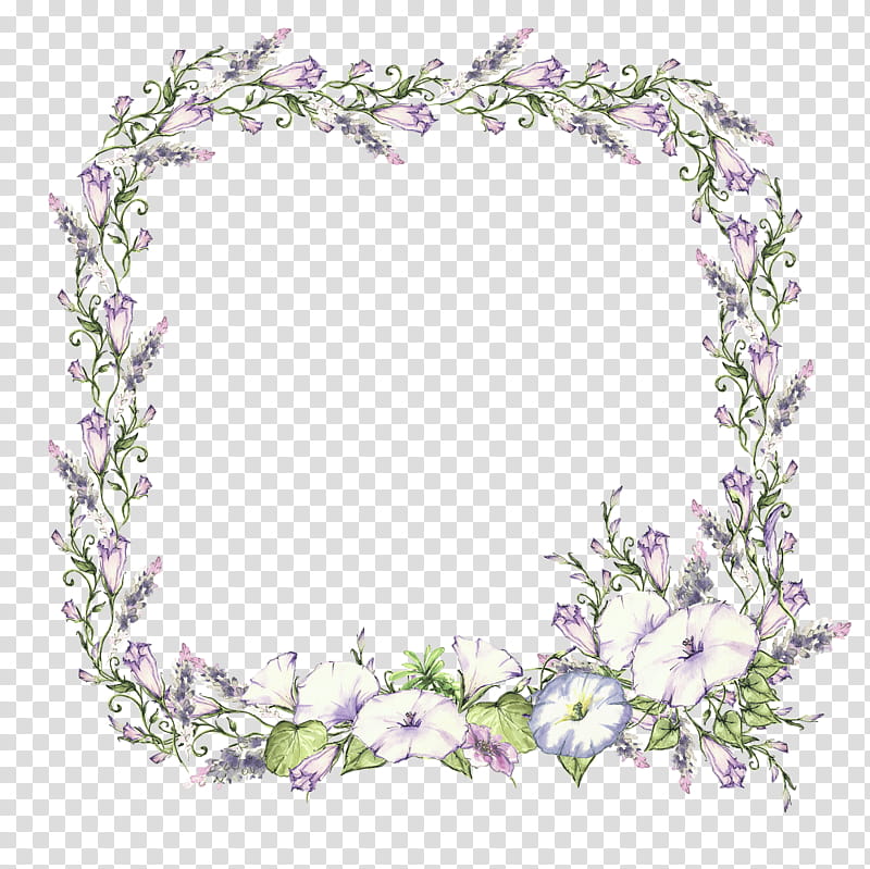 Watercolor Flower Border, Drawing, Watercolor Painting, Aquarelle Fleurs, Purple, Violet, Lilac, Lavender transparent background PNG clipart
