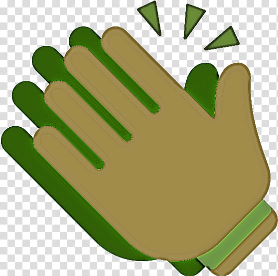 green glove personal protective equipment safety glove sports gear, Hand, Leaf, Finger, Grass transparent background PNG clipart