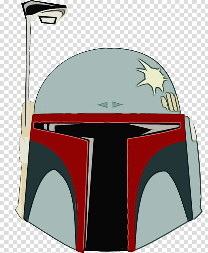 boba fett helmet fictional character personal protective equipment, Watercolor, Paint, Wet Ink transparent background PNG clipart