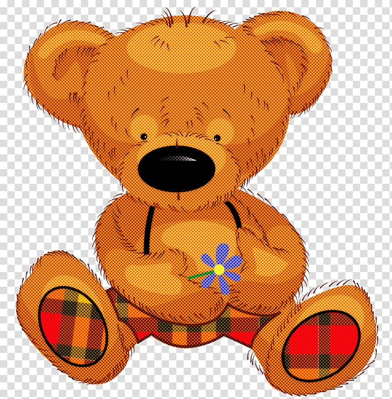 Teddy bear, Orange, Cartoon, Toy, Stuffed Toy, Baby Toys transparent background PNG clipart