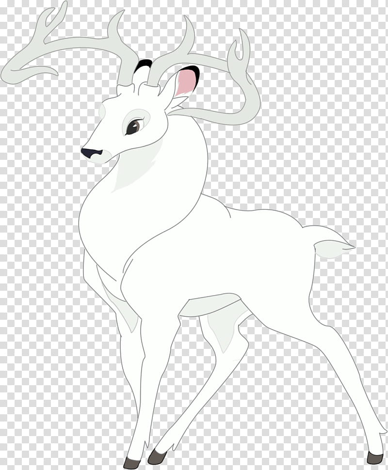 Great Prince of the Snow, white deer illustration transparent background PNG clipart