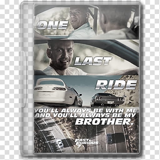Furious  DVD Case , Fast & Furious One Last Ride collage with text overlay case transparent background PNG clipart
