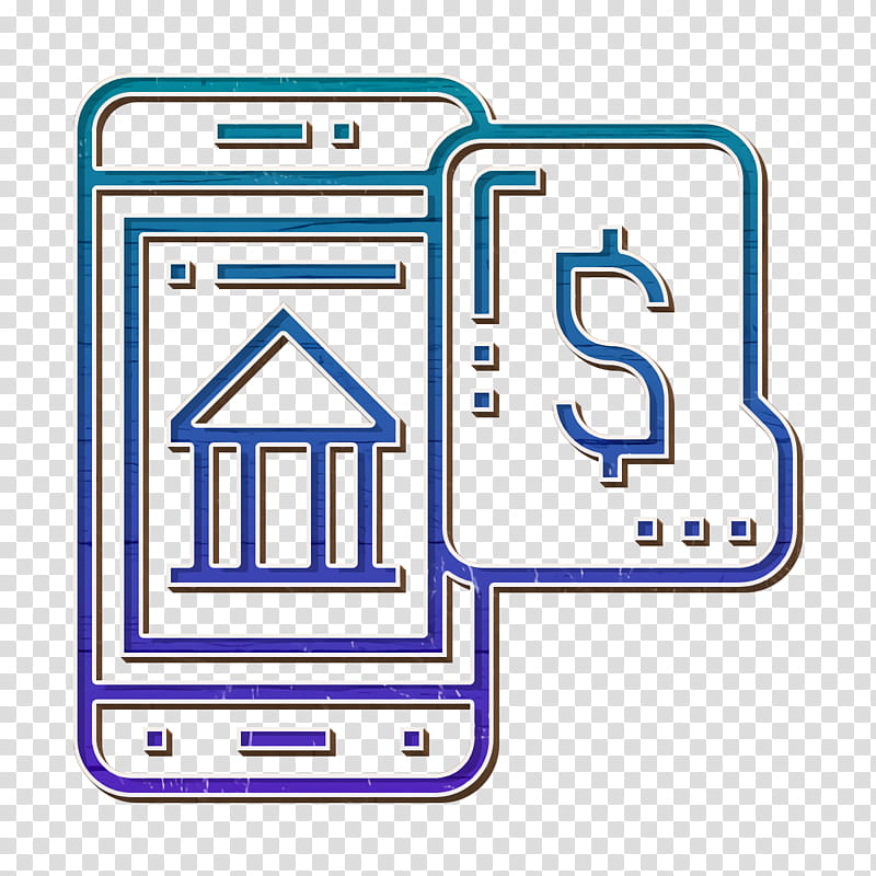 Digital Banking icon Online banking icon Bank icon, Mobile Phone Case, Electric Blue, Logo, Symbol transparent background PNG clipart