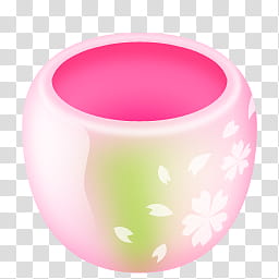 Iconos Y s, L_P, (), round pink and white floral plant pot transparent background PNG clipart