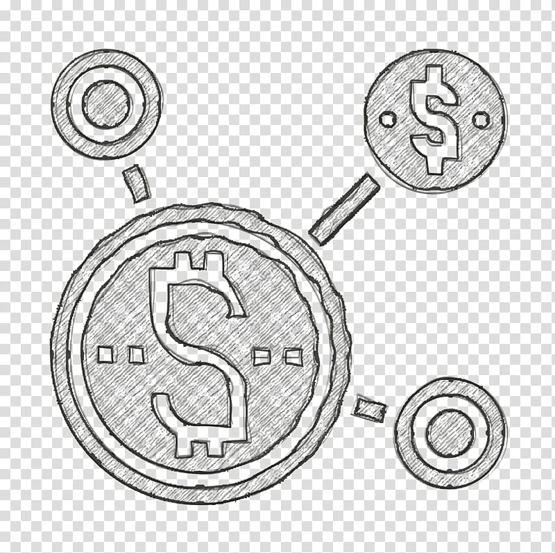 Saving and Investment icon Money icon Business and finance icon, Line Art, Circle, Silver, Symbol, Metal transparent background PNG clipart