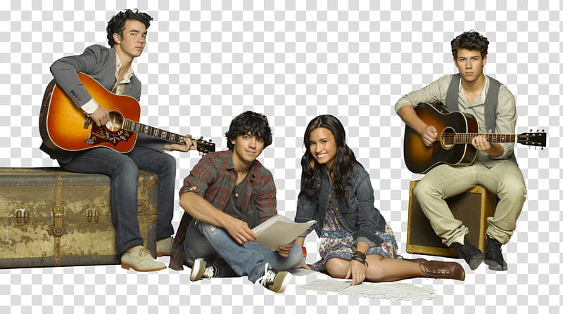 Camp Rock , Jonas Brothers and Demi Lovato transparent background PNG clipart