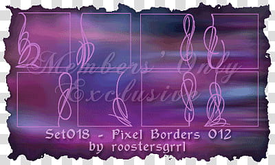 Set , PB  Members&#; Only, set  pixel borders  by Roosters transparent background PNG clipart