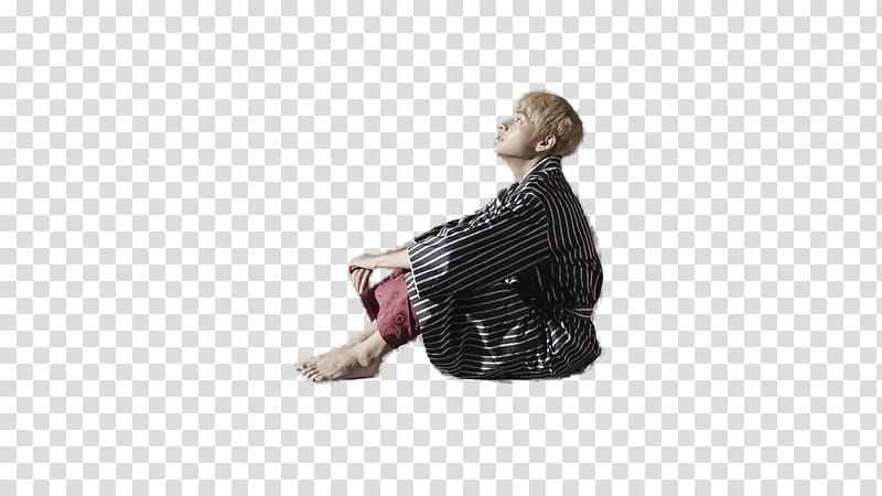 BTS PART , man sitting on floor transparent background PNG clipart