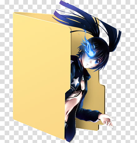 Black Rock Shooter Folder Icon , anime folder icon transparent background PNG clipart